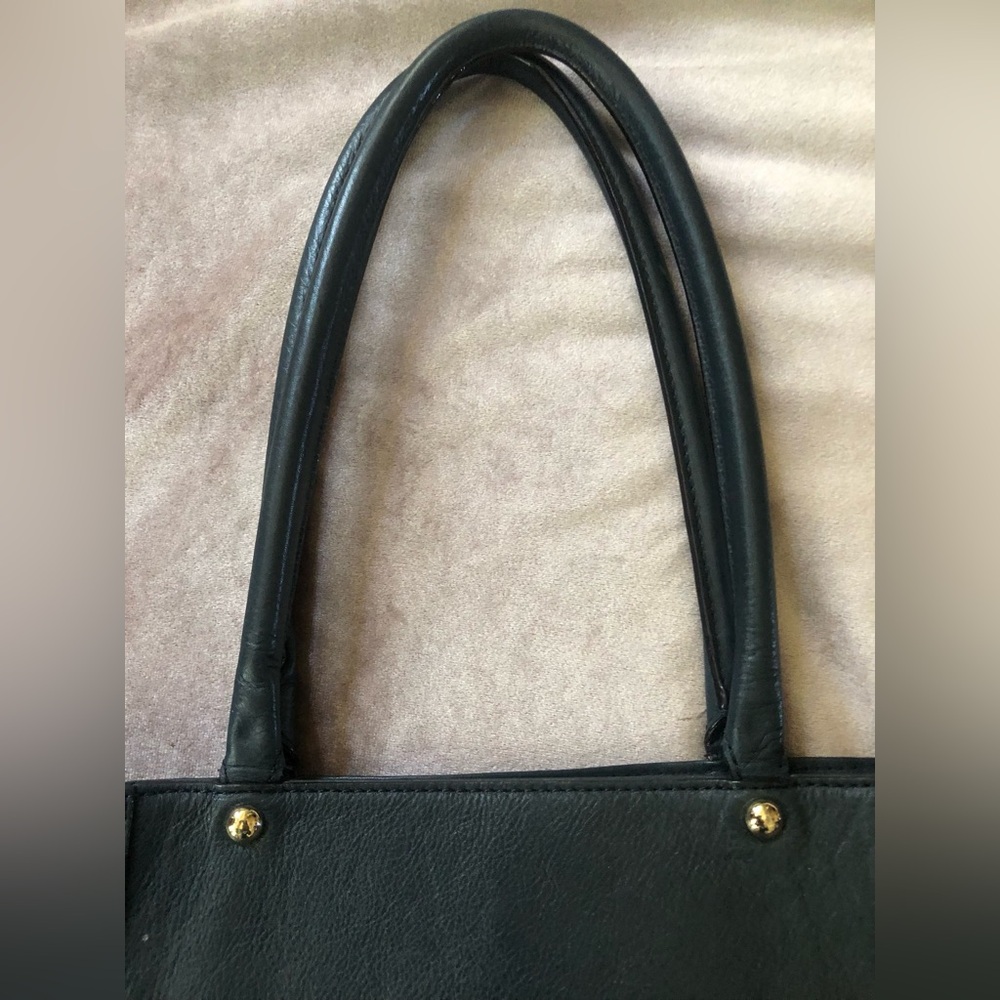 🔵Rebecca Minkoff Midnight Blue Leather Shoulder Tote Hand-Bag Purse - Picture 6 of 14